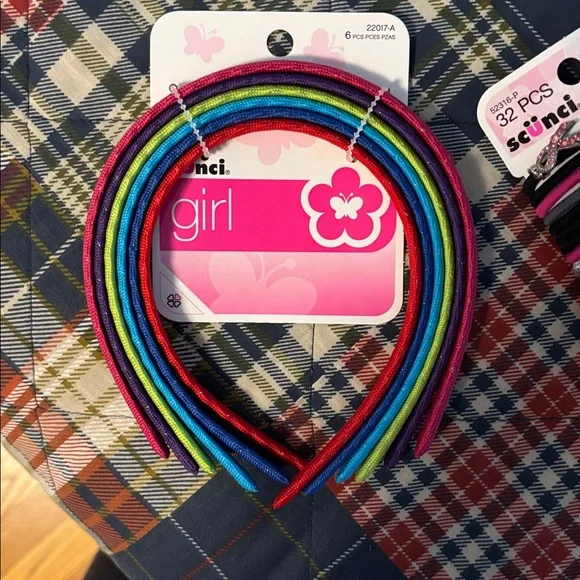 Scunci Multicolor Headbands and Black Hair Ties Set - Picture 2 of 5